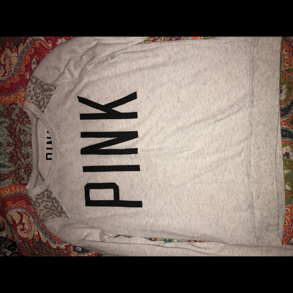 PINK cheetah accent top